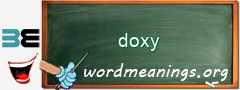 WordMeaning blackboard for doxy